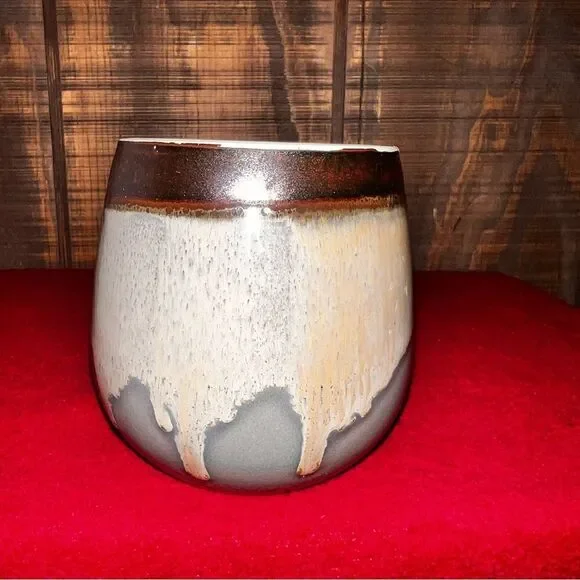 Gray Brown Tan Beige Collectible Potter’s Corner Ceramic Banded Coffee Mug Cup - Picture 4 of 7